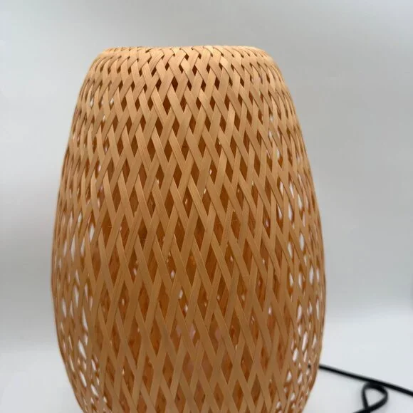 Ikea BOJA Table lamp, bamboo/handmade 16  Boho bohemian